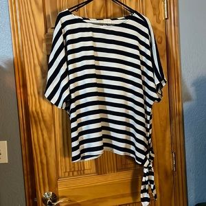 Michael Kors dark blue and white striped shirt in perfect condition